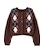 ダブルジャガードアーガイルニットカーディガン
