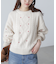 ハート刺繍ケーブルニット