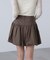 インナーパンツ付きナチュラルコットンバルーンミニスカート