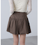 インナーパンツ付きナチュラルコットンバルーンミニスカート