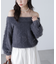 ロングシャギーオフショルニット