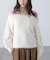 ロングシャギーオフショルニット