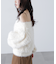 ロングシャギーオフショルニット
