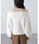 ロングシャギーオフショルニット