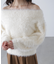 ロングシャギーオフショルニット