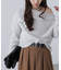 シャギーオフショルドレープネックニット
