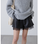 レースレイヤードエコレザーショートパンツ