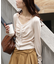 フロントギャザーデコルテカットソー