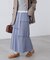 ランダムプリーツティアードスカート