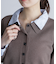 シャツフェイクレイヤードポロカーディガン