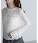 長袖レースカットソー