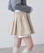 インナーパンツ付レイヤードフレアミニスカート