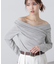 オフショルミニ裏毛カットソー
