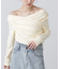 オフショルミニ裏毛カットソー