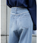 [低身長サイズ／Sシリーズ]レーストリミングワイドストレートデニムパンツ
