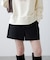 〈セットアップ対応〉ハイウエストショートパンツ