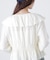 衿フリルペプラム前開きブラウス