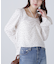 フロントギャザーネックリボン付きブラウス