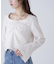 フロントギャザーネックリボン付きブラウス