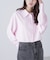 バックレースアップショート丈シャツ