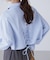 バックレースアップショート丈シャツ
