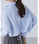 バックレースアップショート丈シャツ
