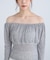 オフショルシアーギャザーカットソー