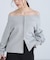 袖バルーンオフショルZIPカットソー