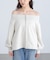 袖バルーンオフショルZIPカットソー