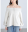 袖バルーンオフショルZIPカットソー