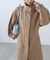 スタンドカラーロングトレンチコート