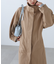スタンドカラーロングトレンチコート