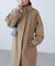 スタンドカラーロングトレンチコート