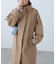 スタンドカラーロングトレンチコート