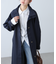 スタンドカラーロングトレンチコート