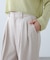 [低身長サイズ／Sシリーズ]梳毛調合繊タックワイドパンツ