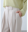 [低身長サイズ／Sシリーズ]梳毛調合繊タックワイドパンツ