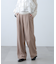 [低身長サイズ／Sシリーズ]梳毛調合繊タックワイドパンツ