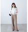 [低身長サイズ／Sシリーズ]梳毛調合繊タックワイドパンツ