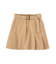 〈セットアップ対応〉ベルト付きプリーツミニスカート