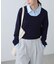 シャツレイヤードクルーネックニット
