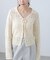 透かし編み襟付きニットカーディガン