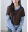 シアーTシャツレイヤードボーダーロンT