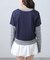 シアーTシャツレイヤードボーダーロンT