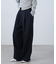 麻調合繊タックワイドパンツ