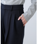 麻調合繊タックワイドパンツ