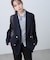麻調合繊ダブルブレストジャケット