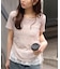 メランジドロスト半袖レースティアードキャミセット