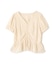 ペプラムギャザーブラウス