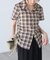 ドロストチェックシャツ